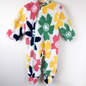 Stella McCartney Kids Floral Sherpa Fleece Pram Suit 18 Months Multicolor Hooded